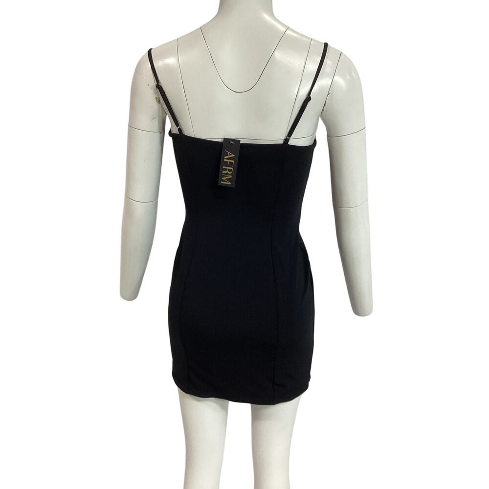 Afrm Sleek Noir Silas Mini Dress Size M NWT - Picture 3 of 4